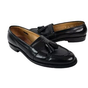 Allen Edmonds Shoes Newport Black Leather Kiltie Tassel Loafers Mens Size 10 A